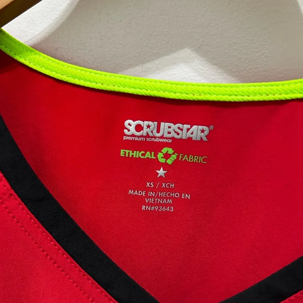 ScrubStar XS Red‎ Scrub Shirt - Picture 5 of 6